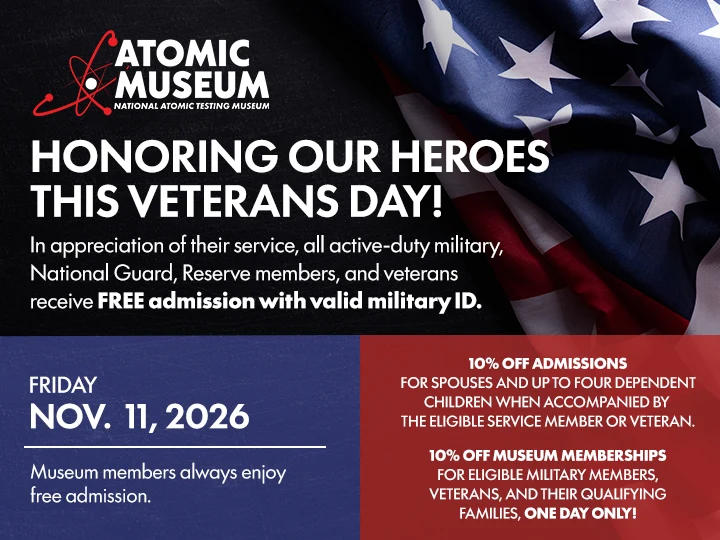 Atomic Access: Free Admission for Active-Duty Military & Veterans image